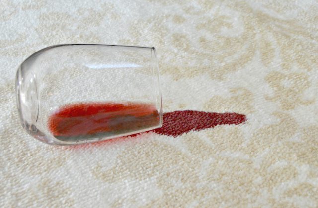 red wine stain