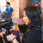 woman doing a video blog