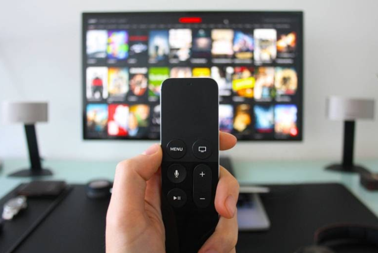 person using netflix