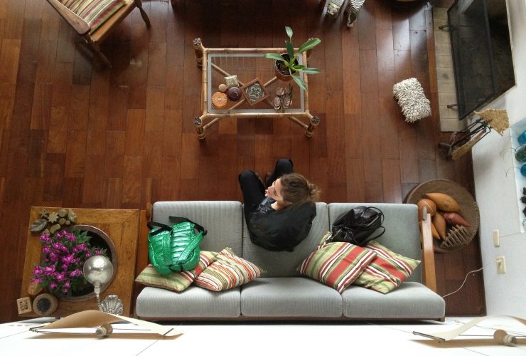 view from above a sitting room