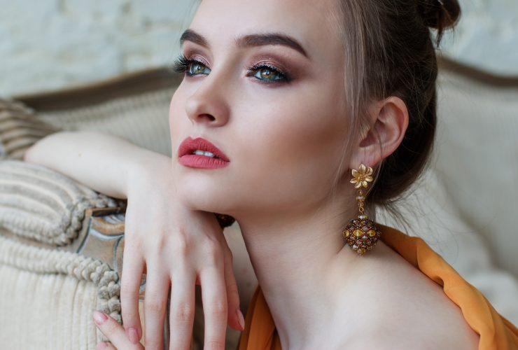 woman wearing makeup