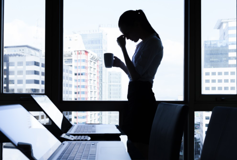 stressed business woman