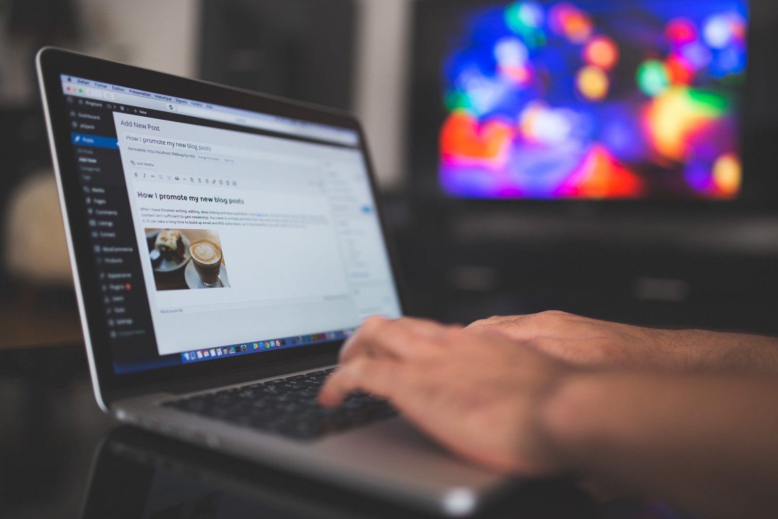 wordpress admin screen